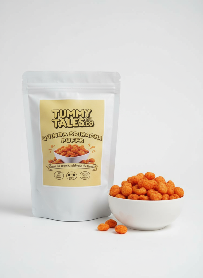 Quinoa Sriracha Puff - Fiery Crunch with a Supergrain Kick